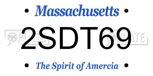 2SDT69 Massachusetts License Plate