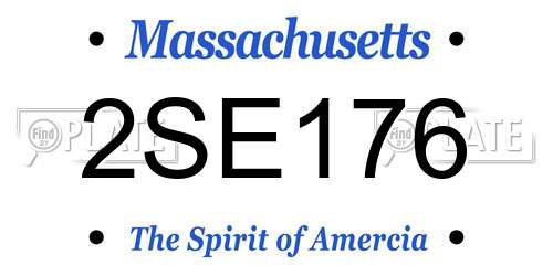 2SE176 Massachusetts License Plate