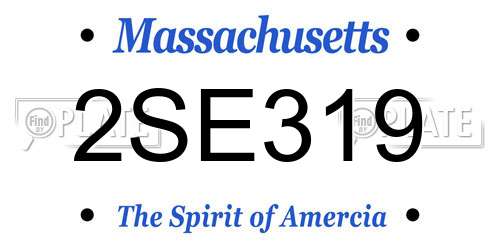 2SE319 Massachusetts License Plate