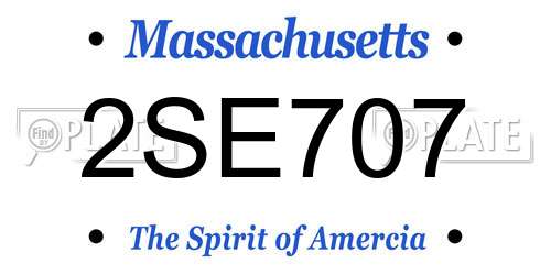 2SE707 Massachusetts License Plate