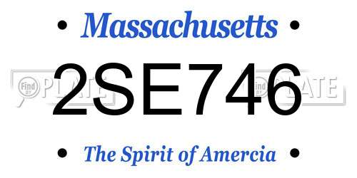 2SE746 Massachusetts License Plate