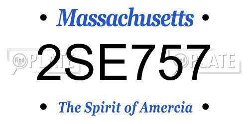 2SE757 Massachusetts License Plate