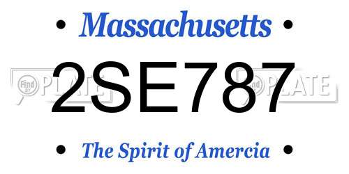 2SE787 Massachusetts License Plate