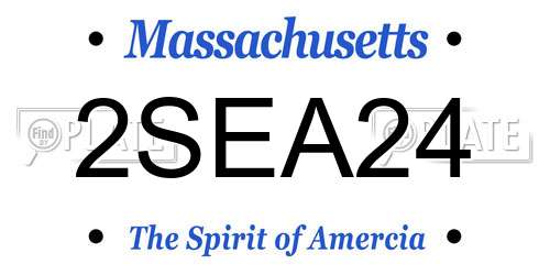 2SEA24 Massachusetts License Plate