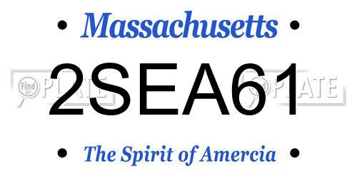 2SEA61 Massachusetts License Plate