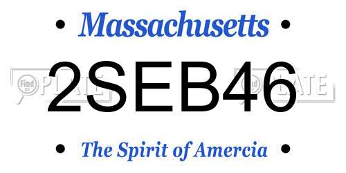 2SEB46 Massachusetts License Plate