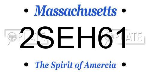 2SEH61 Massachusetts License Plate