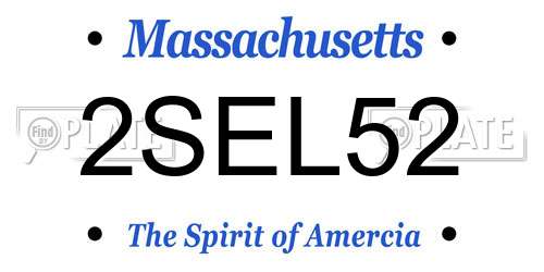 2SEL52 Massachusetts License Plate
