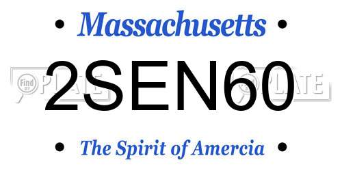 2SEN60 Massachusetts License Plate