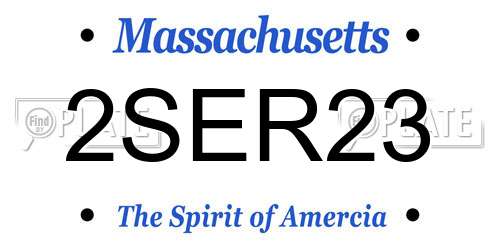 2SER23 Massachusetts License Plate