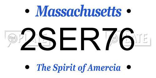 2SER76 Massachusetts License Plate