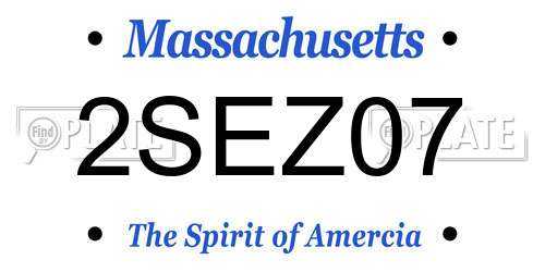 2SEZ07 Massachusetts License Plate