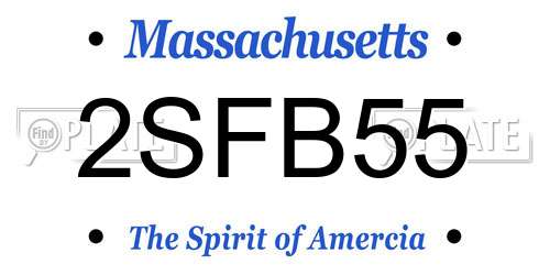 2SFB55 Massachusetts License Plate