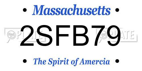 2SFB79 Massachusetts License Plate