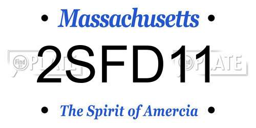 2SFD11 Massachusetts License Plate