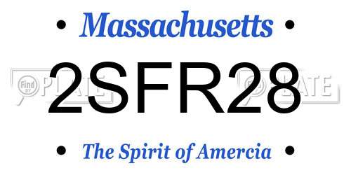 2SFR28 Massachusetts License Plate
