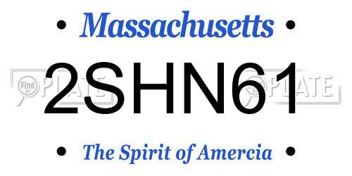 2SHN61 Massachusetts License Plate