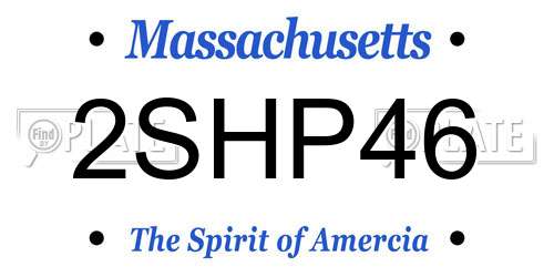 2SHP46 Massachusetts License Plate