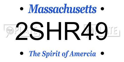 2SHR49 Massachusetts License Plate
