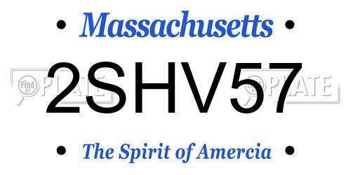 2SHV57 Massachusetts License Plate