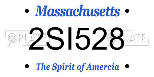 2SI528 Massachusetts License Plate