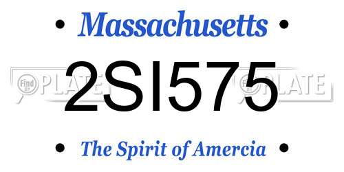 2SI575 Massachusetts License Plate