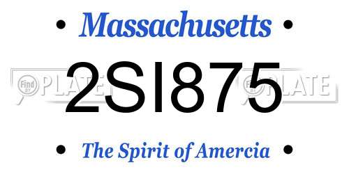 2SI875 Massachusetts License Plate