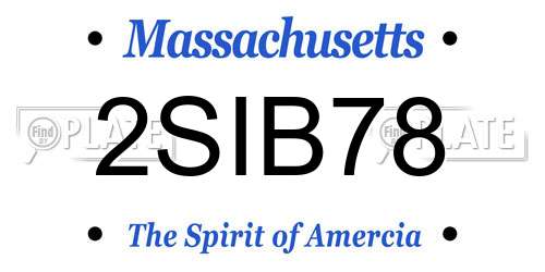 2SIB78 Massachusetts License Plate