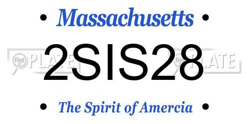 2SIS28 Massachusetts License Plate