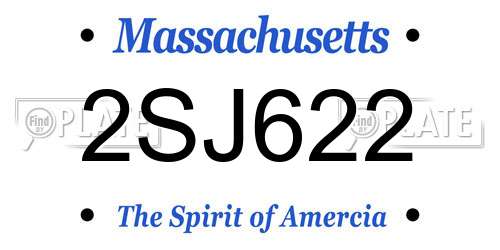 2SJ622 Massachusetts License Plate