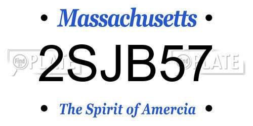 2SJB57 Massachusetts License Plate