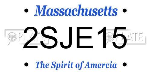 2SJE15 Massachusetts License Plate