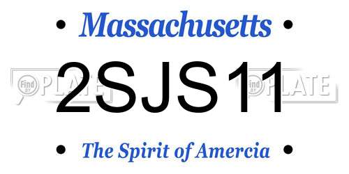2SJS11 Massachusetts License Plate