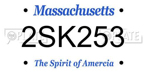 2SK253 Massachusetts License Plate