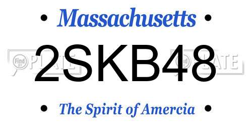2SKB48 Massachusetts License Plate