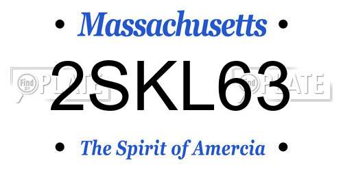 2SKL63 Massachusetts License Plate