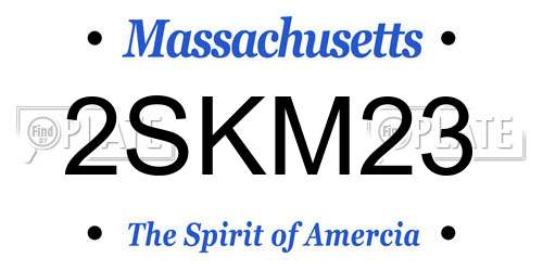 2SKM23 Massachusetts License Plate
