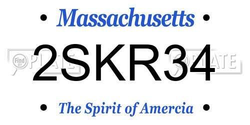 2SKR34 Massachusetts License Plate