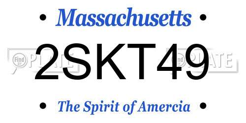 2SKT49 Massachusetts License Plate