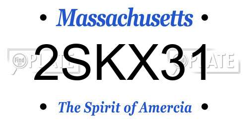2SKX31 Massachusetts License Plate