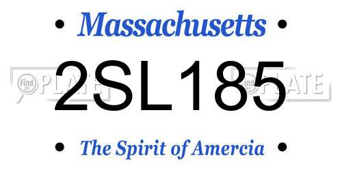 2SL185 Massachusetts License Plate
