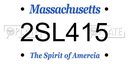 2SL415 Massachusetts License Plate