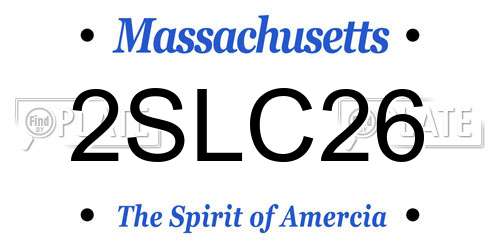 2SLC26 Massachusetts License Plate