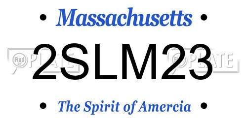 2SLM23 Massachusetts License Plate