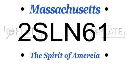 2SLN61 Massachusetts License Plate