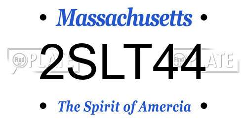 2SLT44 Massachusetts License Plate