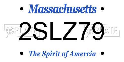 2SLZ79 Massachusetts License Plate