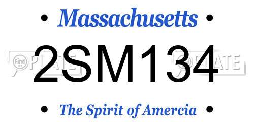 2SM134 Massachusetts License Plate