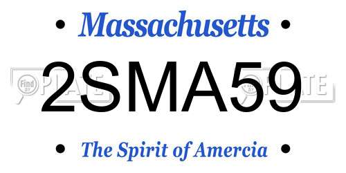 2SMA59 Massachusetts License Plate