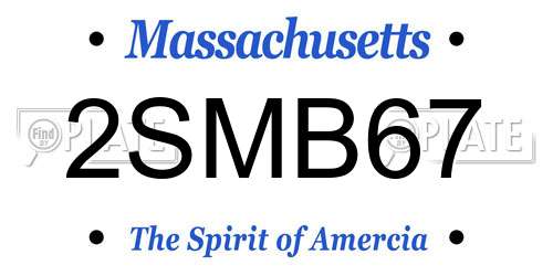 2SMB67 Massachusetts License Plate